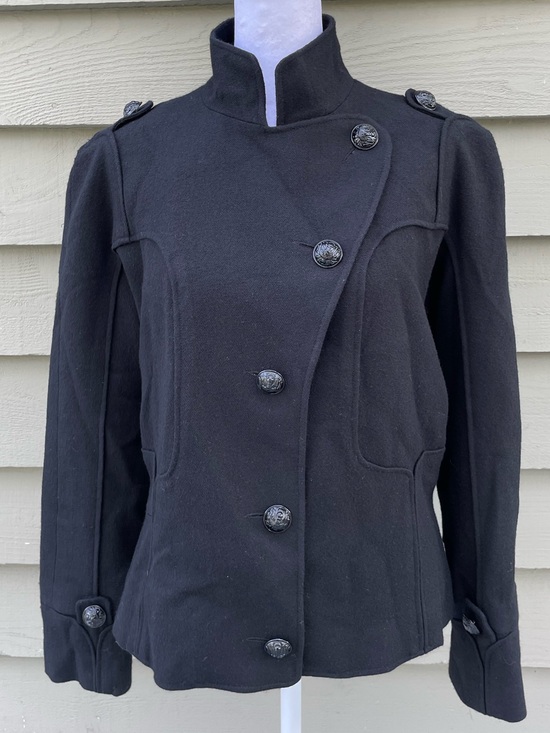 Balmain Jackets & Blazers - Balmain Black Military-Inspired Pea Coat size 44 / US 12